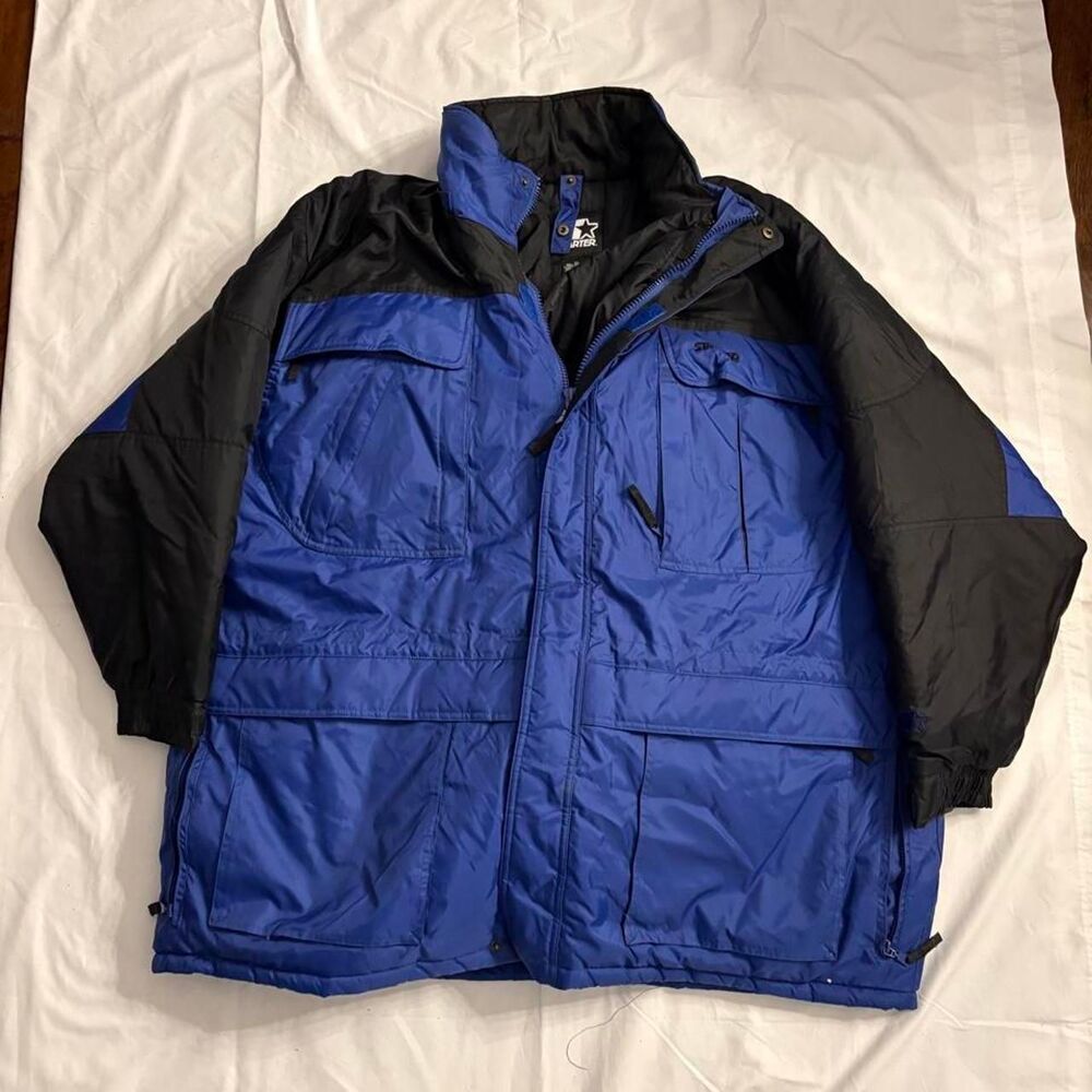 Starter Men's Blue and Navy Jacket